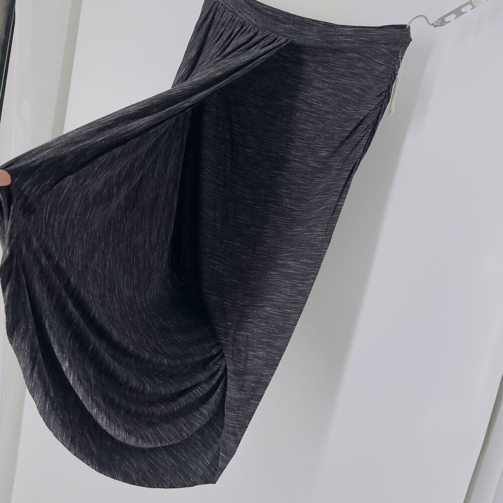 Anthropologie Saturday Sunday Nona Black Pattern Drape Skirt M NWT M stretchy - Picture 11 of 13